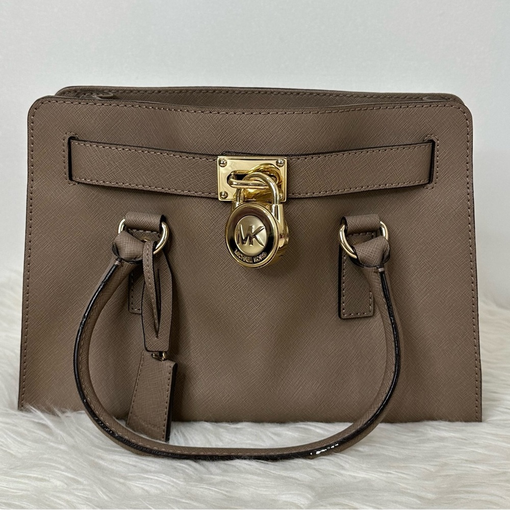 Michael Kors Hamilton East West Satchel Leather Bag